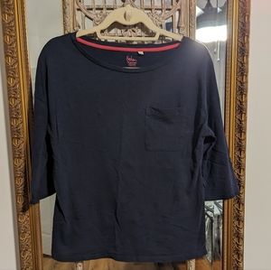 Boden 100% Cotton Boxy Boatneck Half Sleeve Tee